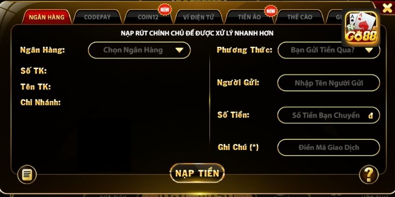 nạp tiền Go88