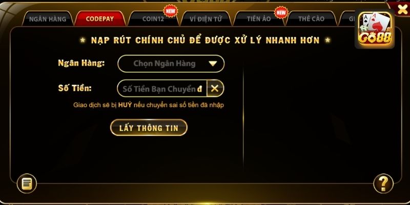 nạp tiền Go88