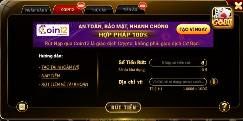 rút tiền Go88