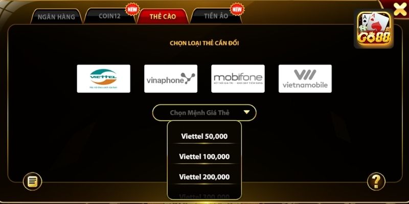 rút tiền Go88